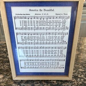 CELEBRATE IT FRAMED AMERICA THE BEAUTIFUL SHEET MYSIC NWT